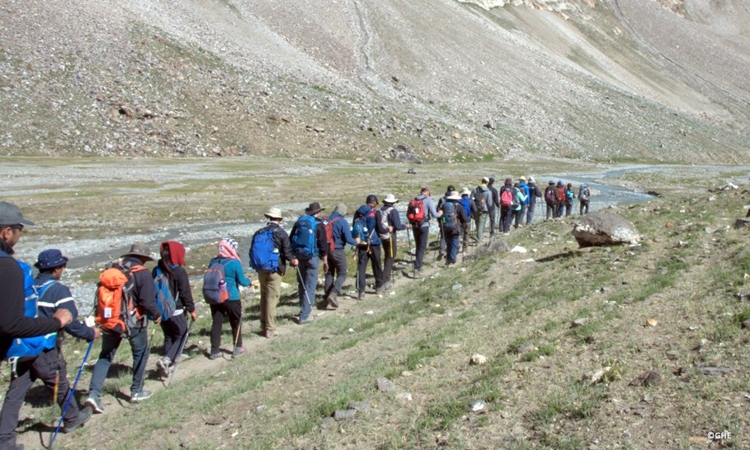 Participants Trekking